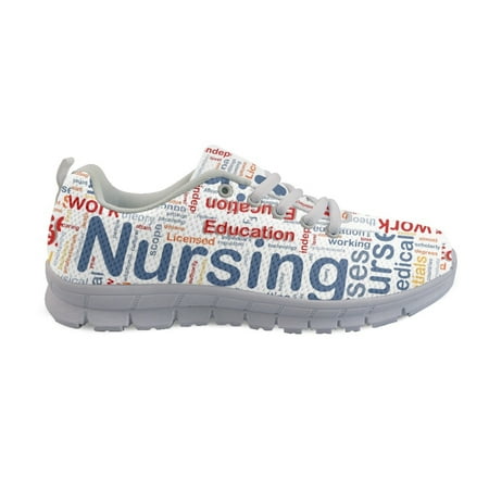 

Sport Casual Shoes For Women Nursing Shoes Summer Ladies Sneakers Cute Letter Pattern Lace Up Sneaker Lightweight zapatos planos