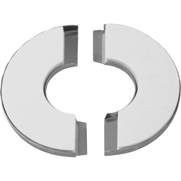 4 piezas de acero inoxidable 304 con brida dividida para pared cubierta de placa de escudo redonda para varios tubos (34 mm/1,34 pulgadas)
