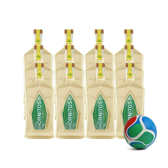 12 Tequila Sauza Hornitos Reposado 1 L + Balón Mini
