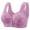 Purple, variant on Beige Thin Laceless Comfortable Breathability Underwear Large Size Brater Buckle Female Bra Deep V Neck Vest Bralette Wireless Bra
