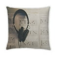 thumbnail image 2 of Ahgly Company Music Notes Indoor Throw Pillow, 18 inch by 18 inch, 2 of 6