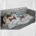 thumbnail image 6 of I Love You Soft Flannel Fleece Throw Blanket, Watercolor Paintbrush Brushstroke I Love You Phrase Vibrant Display, Cozy Plush for Indoor and Outdoor Use, 70" x 90", Multicolor, by Ambesonne, 6 of 6