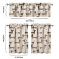 thumbnail image 6 of Dog Print Kitchen Curtains 36 Inch Short - 3 Panel Set, Cute Puppy & Floral Design, Rod Pocket Pet Lover Curtains 100% Polyester, Paw & Bone Pattern for Kitchen, Living Room, Bedroom, Easy Wash, 6 of 6