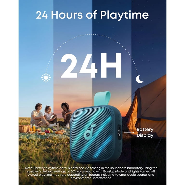 Soundcore, Portable Bluetooth Speaker, 15W Punchy Sound, 24H