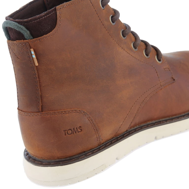 TOMS Men\'s Hillside Boots - Brand New - Sz 10 - Tan Toms Hillside Brown Leather Lace Up Waterproof Lightweight  main image 2