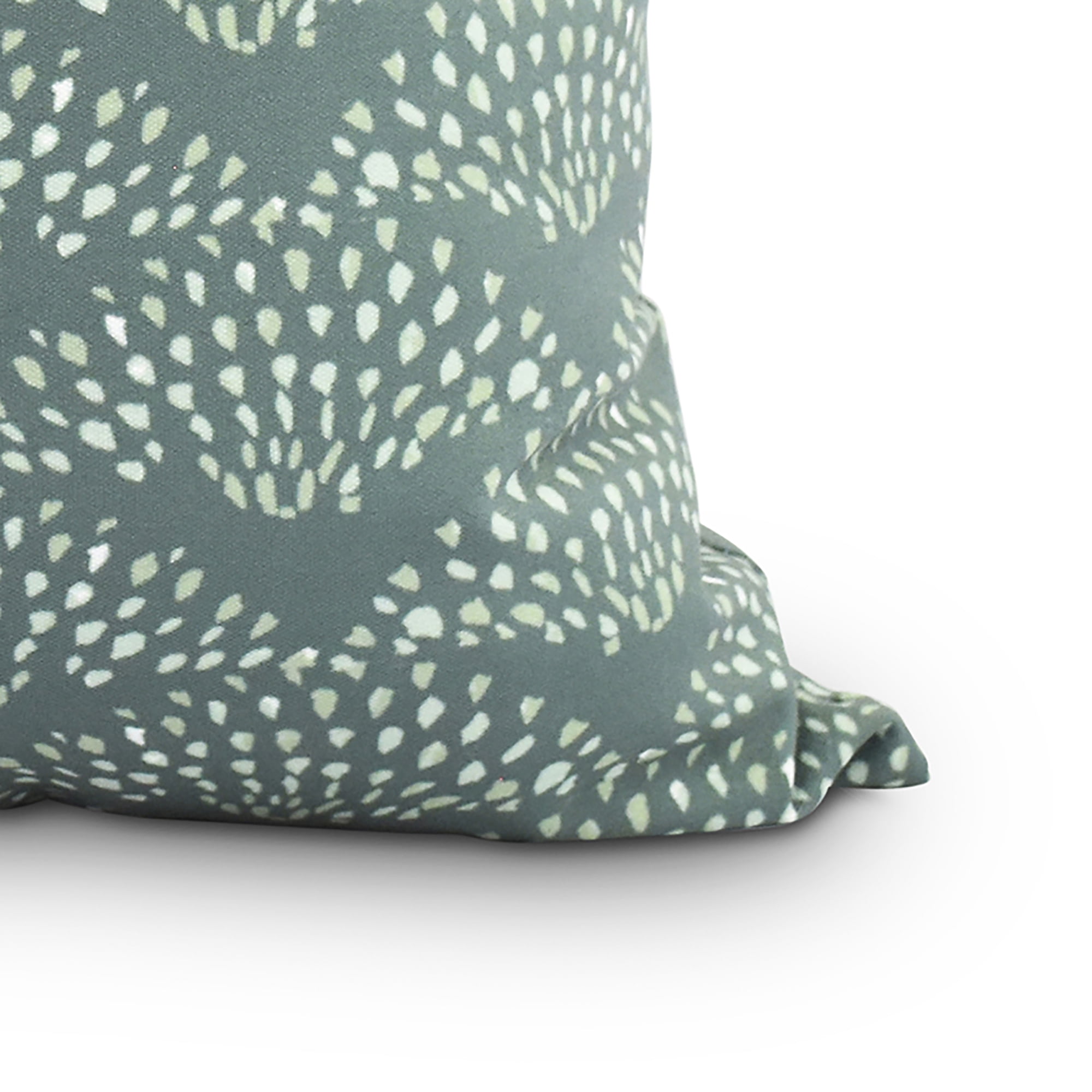 Simply Daisy, 16" x 16" Fan Dance Green Geometric Print Decorative Outdoor Throw Pillow