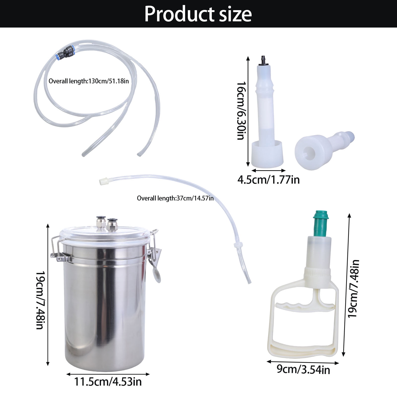 Manual Milking Machine Stainless Steel Goat Sheep Milker Cow Vacuum Pumps for Sheep and Cow