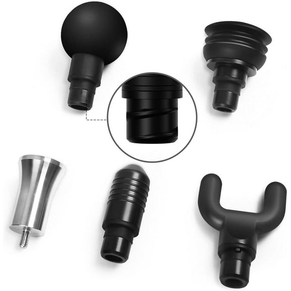 Bob and Brad 5Pcs X6 Massage Gun Attachments Spiral Models Head Accessories for X6 Pro Massager Gun Adapter(Massage Gun Not Included)
