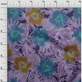 thumbnail image 3 of oneOone Cotton Jersey Purple2 Fabric Tropical Hibiscus Floral Fabric For Sewing Printed Craft Fabric By The Yard 58 Inch Wide, 3 of 4