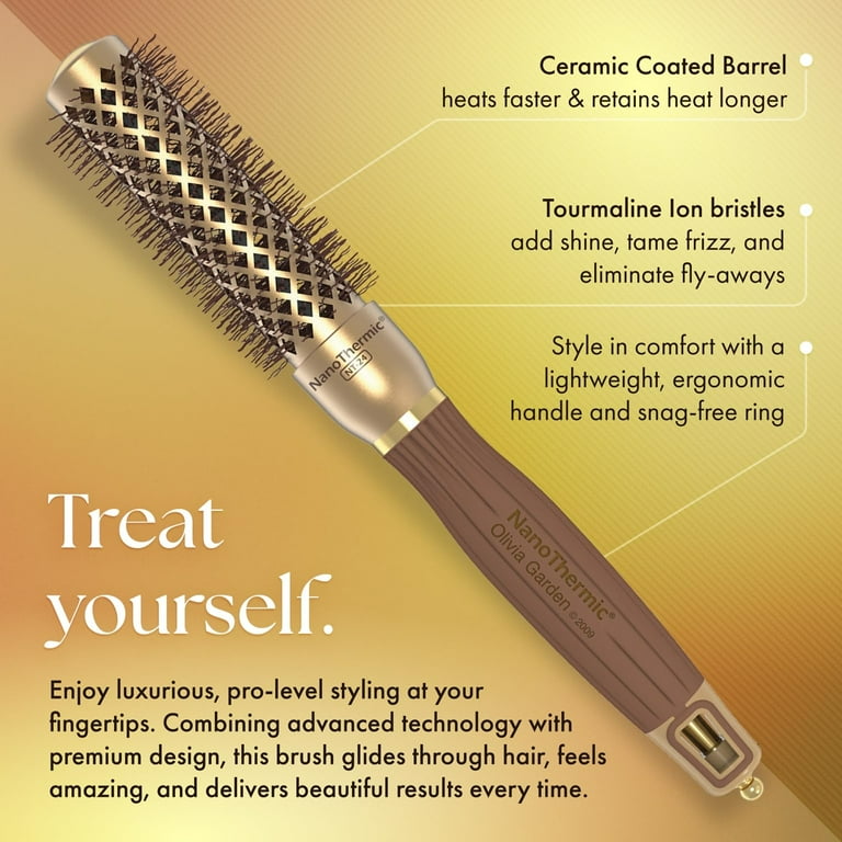 Olivia Garden NanoThermic Ceramic Ion Round Hair Brush NT-34 1 1/4