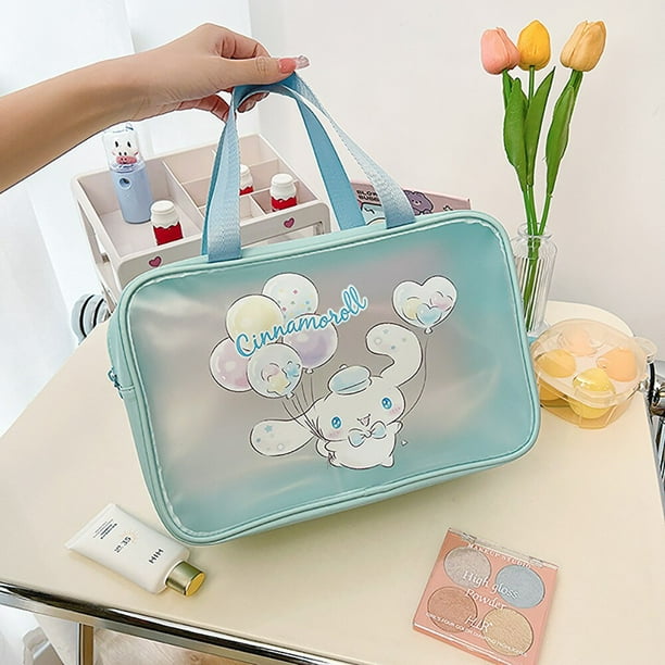 Bolsos impermeables de dibujos animados para niñas, bolsas de cosméticos de Pvc Sanrio, paquete de moda para niñas, Tote portátil, mochilas de Hellokitty Cinnamorol