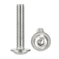 thumbnail image 1 of Uxcell M6 x 30mm Tornillos de cabeza de botón con brida de acero inoxidable 304, paquete de 50, 1 of 5