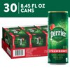 Perrier Strawberry Flavored Sparkling Water, 253.5 fl oz, 30 Pack Slim Cans