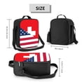 thumbnail image 2 of Rateoe USA Switzerland Lunch Bag Reusable Lunch Box with Shoulder Straps for Men Women Insulated Portable Lunchbox for adults Suitable for School Work Picnic, 2 of 7