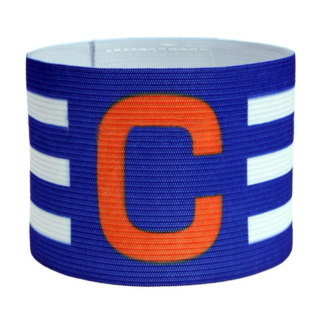 Brazalete Capitán Banda Ajustable Transpirable para Capitán de Fútbol (Azul)