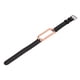 thumbnail image 3 of Correas de reloj de cuero de liberación rápida con patrón de bambú, correa de reloj inteligente de muñeca de repuesto para Xiaomi Mi Band 6 5 NFC, negro y dorado, 3 of 12