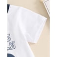 thumbnail image 7 of Suealasg 2Pcs Baby Boys Clothes Short Sleeve Letter Print T-Shirt Tops + Elastic Waist Shorts Set 6M 1T 2T 3T Toddler Summer Outfits, 7 of 7