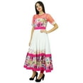 thumbnail image 3 of Bimba Women Long Designer Cotton Kurti Floral Print Kurta Dress Clothing, 3 of 7