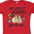 thumbnail image 4 of Inktastic My Great Grandma Loves Me with Sloth and Hearts Boys or Girls Baby Bodysuit, 4 of 5