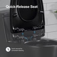 thumbnail image 3 of One Piece Elongated Toilet for Bathroom, Soft Closing Seat Include, High Efficiency 1.28 GPF, 12'' Rough-In, Matte Black, 3 of 8