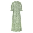 thumbnail image 4 of Usmixi Robes Formelles pour Femmes Longueur Coude Col en V Imprimé Géométrique Robes Maxi d'Été avec Franges Ample Fluide Évasée Tunique de Plage Robe Bleu G jusqu'à 65 % de Rabais, 4 of 7