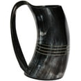 thumbnail image 7 of VIKING DRINKING HORN MUG (set of two) Handcrafted Ox Cup Goblet - Drink Mead & Beer Like Game of Thrones Heroes With This Large Tankard Stein - Great Craftsmanship A Perfect Present For Real, 7 of 7