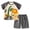 a177-Grey, variant on Toddler Boys Spring Summer Clothes 2 Piece Outfits Short Sleeve Crewneck T-Shirt Pattern Print with Shorts Set 2T 3T 4T 5T(12-18 Months,Green)