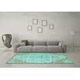 thumbnail image 3 of Ahgly Company Indoor Square Persian Light Blue Traditional Area Rugs, 7' Square, 3 of 4