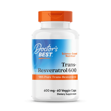 Doctor's Best High Potency Trans-Resveratrol 600 600 mg 60 Veg Caps