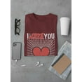 thumbnail image 3 of Abstract I Love You T-Shirt Men -Image by Shutterstock, Male Large, 3 of 4