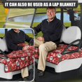 thumbnail image 2 of Yuyamidu Santa Claus Golf Cart Seat Covers Candy Canes Golf Cart Seat Towel with Pockets Fits for Club Car and More 2 Person Seats Golf Carts, Red Christmas Decor, 2 of 7