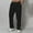 Black, variant on LADIGASU Men's Elastic Waist Breathable Comfortable Soft Beach Casual Trousers Full Length Pants
