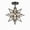 Black, variant on Claxy Moravian Semi Flush Mount Ceiling Light Fixture with Seeded Glass Shade