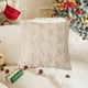 thumbnail image 3 of Funda de cojín decorativa navideña con copos de nieve | Funda de cojín para sofá cama de 45 x 45 cm | Decoración festiva para sala de estar y dormitorio, 3 of 3