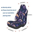 thumbnail image 3 of Balery Floral Hippie Mushrooms Funda de Asiento para Auto con Diseño - Cubierta Frontal Suave y Transpirable con Protector Antideslizante- 1 Unidad, 3 of 5