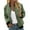 Green-c, variant on Women's Jackets Solid Windbreaker Floral Print Long Sleeve Stand Collar Baseball Casual Bomber Outwear Jacket