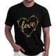 thumbnail image 4 of Camisetas unisex con cuello redondo LOVE Print Blusas cómodas clásicas Tops de San Valentín Pompotops  oipoqjl3740, 4 of 5