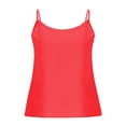 thumbnail image 4 of Sevevn Womens Summer Sexy Solid Round Neck Camisole Cold Shoulder Short Sleeve Tops Regular Blouse Deal of the Week Red XL, 4 of 8