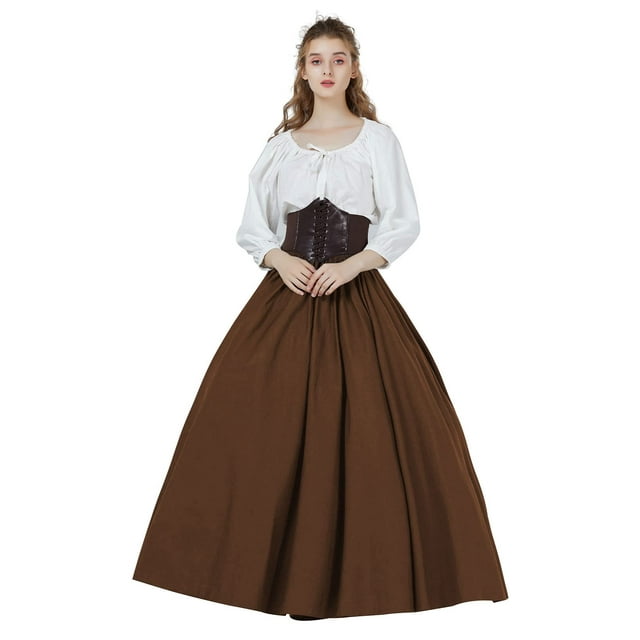Falda BEAUTELICATE Victorian Renaissance Maxi 100% algodón