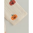 thumbnail image 5 of Infant Baby Girl Clothes 3 6 12 18 24 Months Halloween Outfits Long Sleeve Button Down Pumpkin Print Romper Bodysuit, 5 of 7