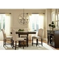 thumbnail image 5 of Zachary Chic Oak Brown Linen Counter Height Dining Chair Brown/Beige, 5 of 5