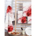 thumbnail image 2 of Marble Red Kitchen Dish Towels for Drying Dishes Set of 2, Gold White Modern Gradient Ocean Wavy Ripple Waffle Weave Microfiber Hand Tea Bathroom Towels Quick Dry & Absorbent Towel 15.7x23.6, 2 of 7