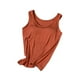 thumbnail image 3 of Camiseta de tirantes para mujer, ropa interior básica de apoyo, tops de entrenamiento para ciclismo y fitness Ladrillo rojo, 3 of 9