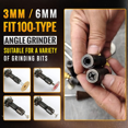 thumbnail image 4 of Adaptateur Modifié de Meuleuse d'Angle 6/3mm pour Mandrin de Meuleuse Droite pour Meuleuse d'Angle de Type 100 M10, 4 of 10