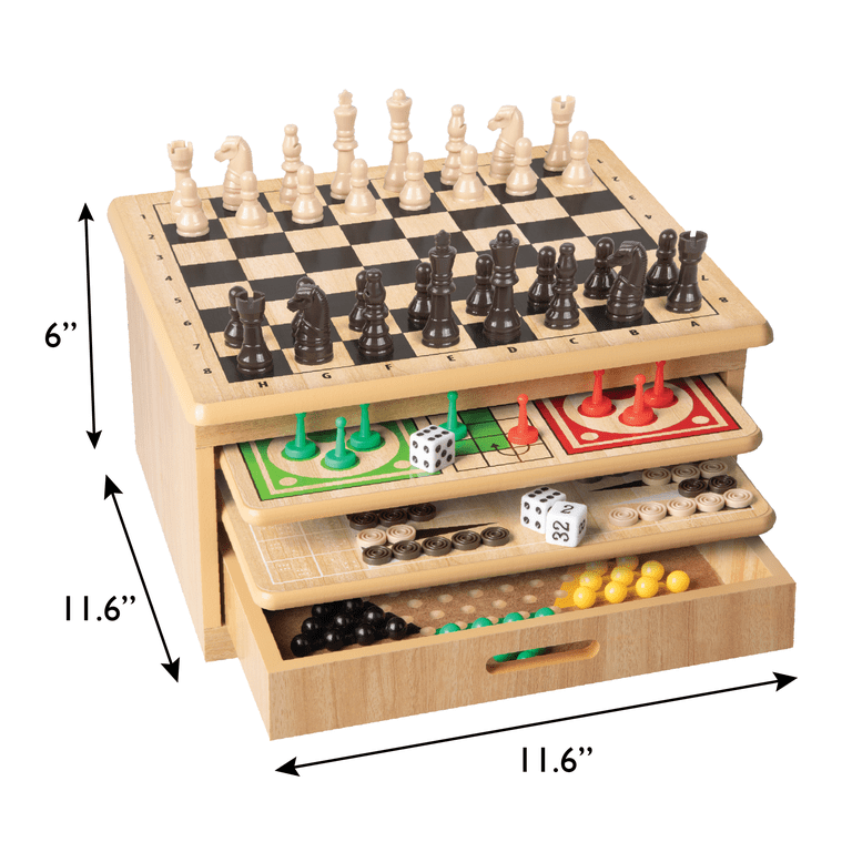 Classic Games 10-in-1 Game House with Wooden Storage Case photo 7