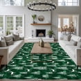 thumbnail image 3 of 5'x7' Area Rugs, Green Christmas Indoor Outdoor Area Rug for Living Room Bedroom, Xmas Tree Elk Christmas Washable Bathroom Rugs Kitchen Floor Carpet Mats Home Decor Aesthetic, 3 of 8