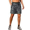 thumbnail image 4 of INSPIRE CHIC Argyle Sequin Shorts for Men's Metallic Elastic Waist Disco Shiny Hot Shorts with Pocket 28 Silver, 4 of 5
