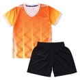 thumbnail image 3 of Alvivi Kids Boys Soccer Jerseys Football Training Shirt Uniform with Shorts Sportwear Sets Orange 7-8, 3 of 7