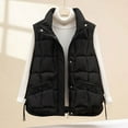 thumbnail image 4 of Gaexia Vest for Women Long,Elegant Quilted Sleeveless Outerwear Vest With Notched Collar and Front Pockets for Women Winter Casual Fashion, 4 of 5
