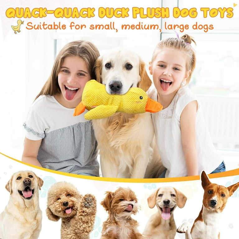 9in Quack-Quack Duck Dog Toy, 2025 New The Mellow Dog Calming Duck